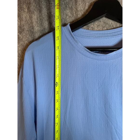 IBKUL Mens Blue Large Long Sleeve Shirt UPF Protection Cooling Stretch - Picture 8 of 8